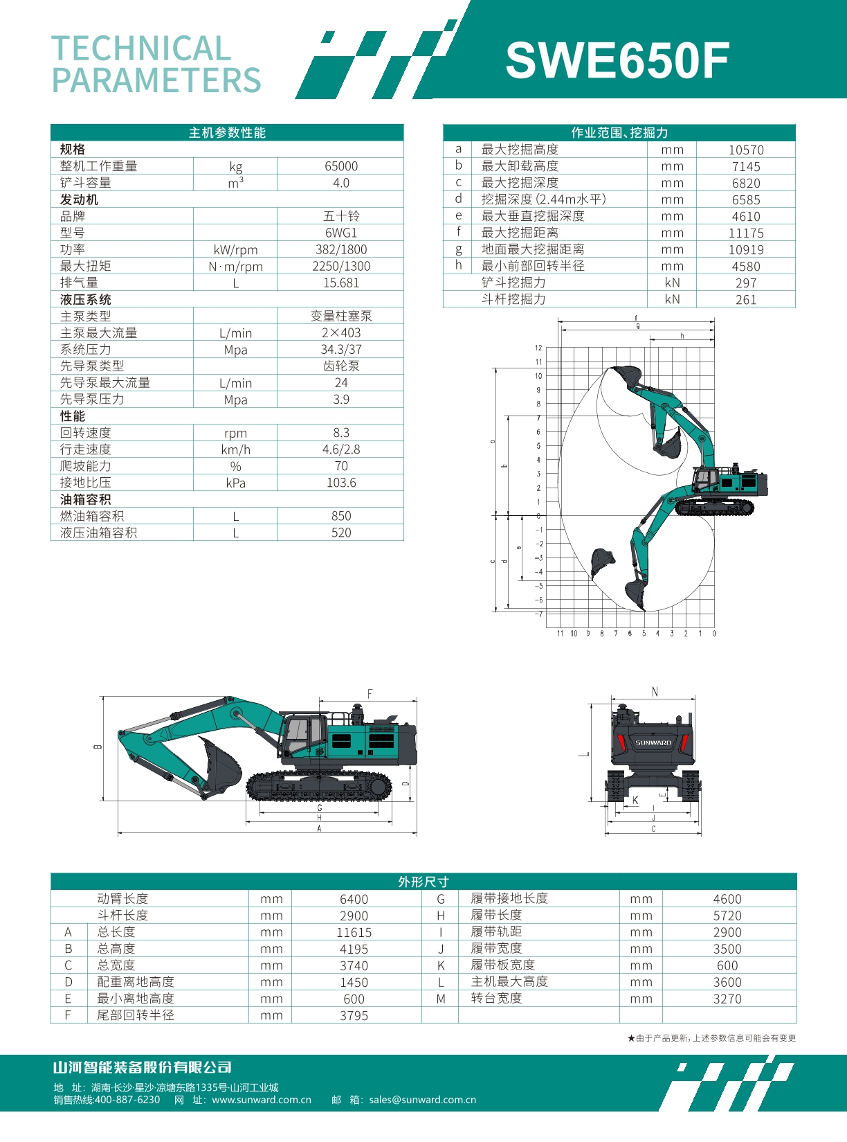 SWE650F 大型挖掘機