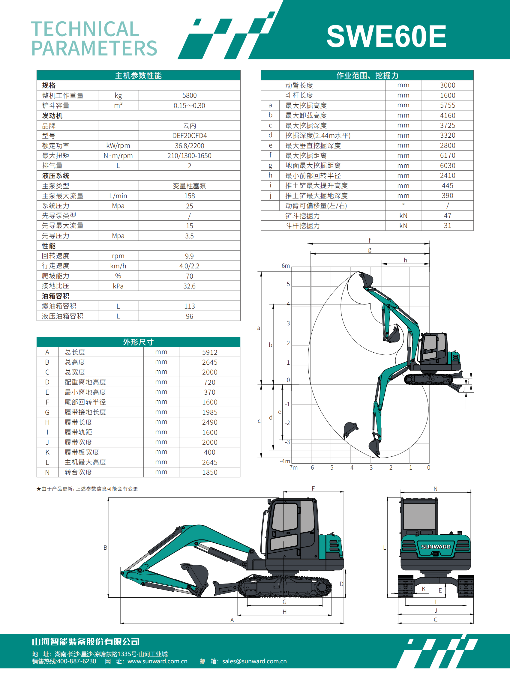 SWE60E 小型挖掘機