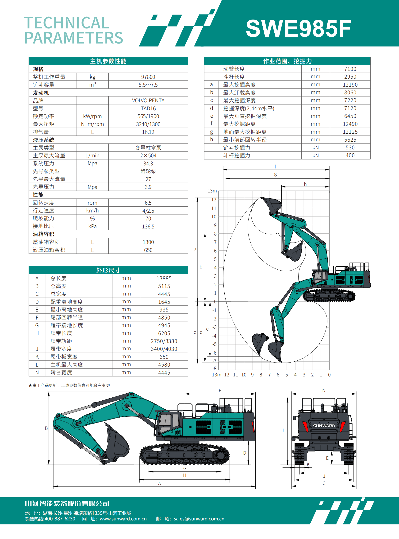 SWE985F 大型挖掘機