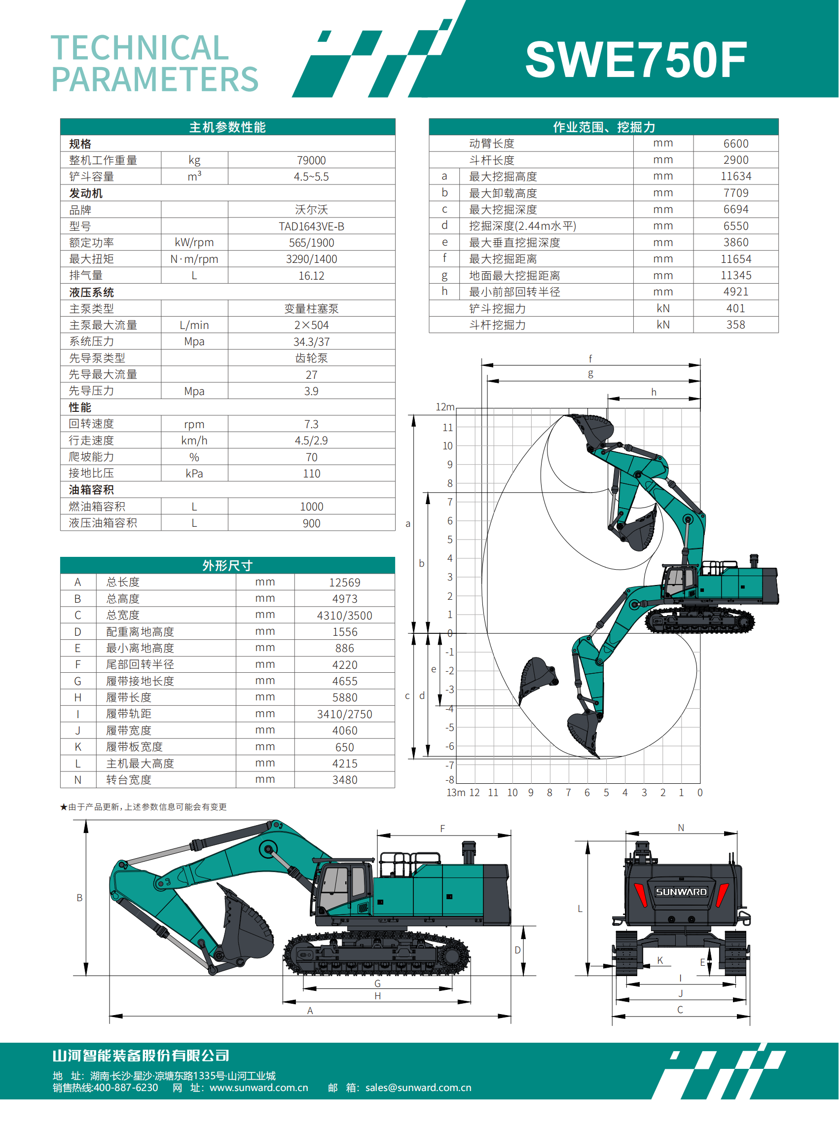 SWE750F 大型挖掘機(jī)